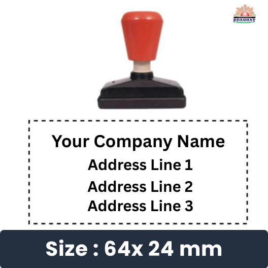 64x24 self inked rubber stamp address
