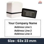 Company Address Self-Inked | Pre-Inked Stamp | Refillable | Premium Ink Quality