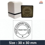 Company Round Self-Inked | Pre-Inked Stamp | Refillable | Premium Ink Quality